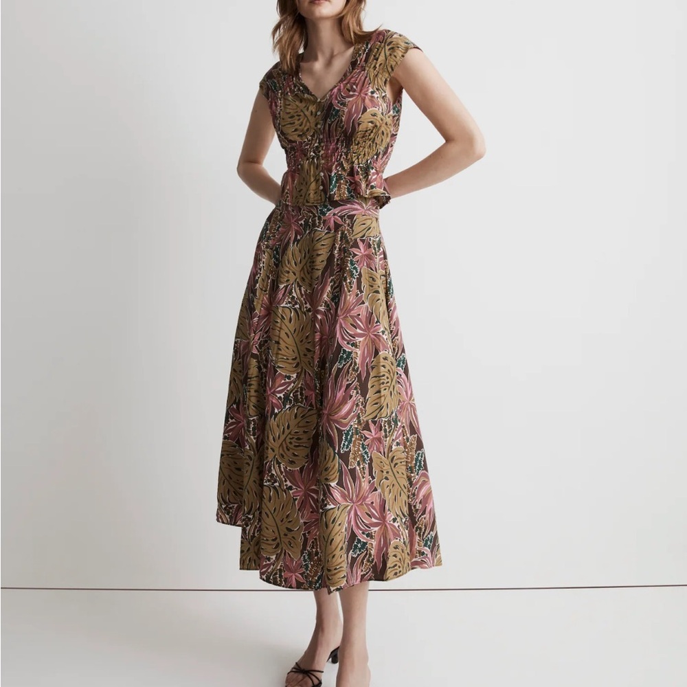 Madewell Monstera Midi skirt size 0